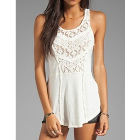 Free People Tops - Free People Day Tripper in White Tank